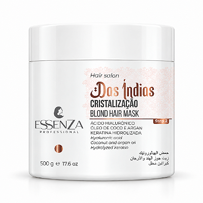 Btox Das Indias Cristalização 500g - Máscara Redutor de Volume Capilar Blond Essenza Professional