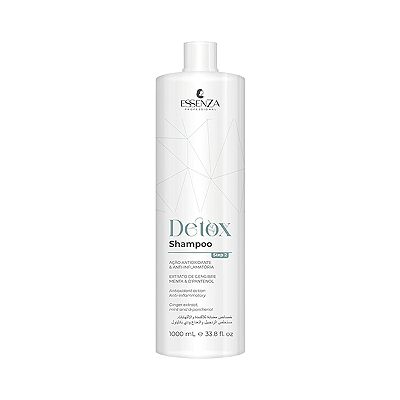 Shampoo Purificante Detox Essenza 1 Litro - Refrescante e Antioleosidade