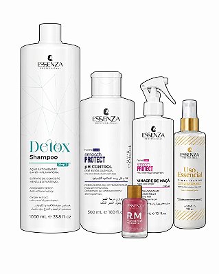 Kit Detox Quelante Tratamento Purificação e Reequilibrio Capilar - Essenza