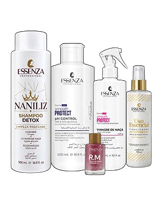 Kit Detox Quelante Tratamento Purificação e Reequilibrio Capilar Versão Shampoo Naniliz - Essenza