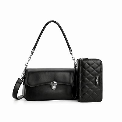 Bolsa Baguete Feminina com Carteira Premium