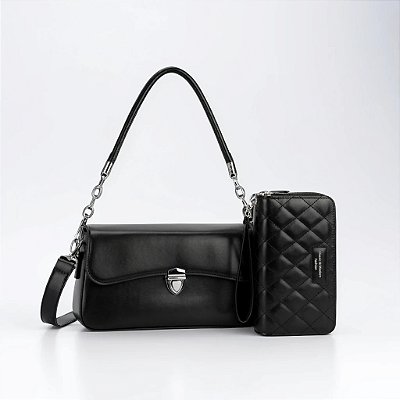 Bolsa Baguete Feminina com Carteira Premium