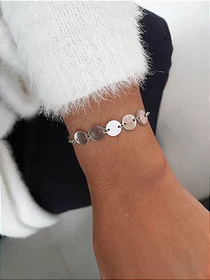 Pulseira Cinco Círculos em Aço Inoxidável