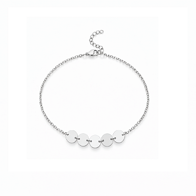 Pulseira Cinco Círculos em Aço Inoxidável