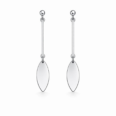 Brinco Folha em Aço Inoxidável