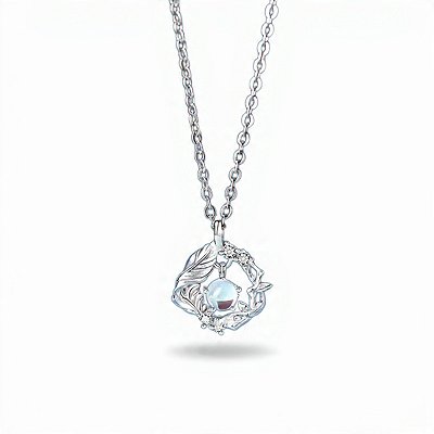 Colar Delicado em Aço Inox - Pedra do Universo Estilo Cósmico