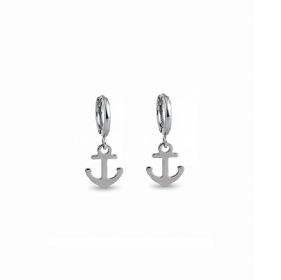 Brinco Mini Argola Náuticas em Aço Inoxidável