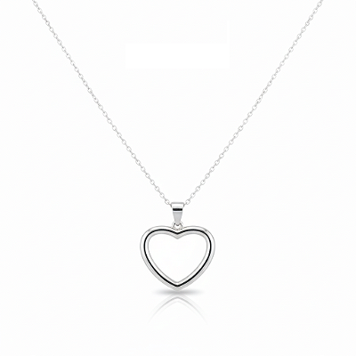 Colar Coração Clássico em Aço Inoxidável