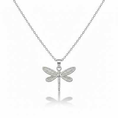 Colar Libélula Renascence em Aço Inoxidável Prateado