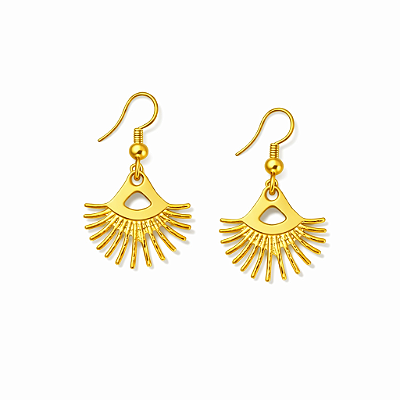 Brinco Girassol Lumina em Aço Inoxidável Dourado