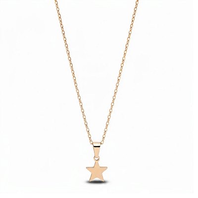Colar Estrela Delicada em Aço Inoxidável Dourado
