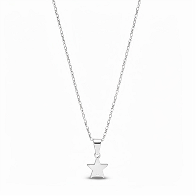 Colar Estrela Delicada em Aço Inoxidável Prateado