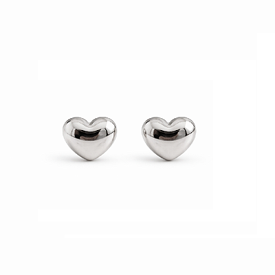 Brinco Mini Coração em Aço Inoxidável
