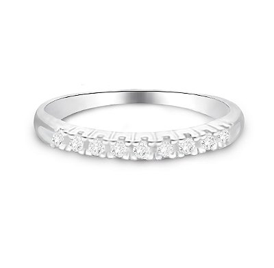 Anel Aparador com Zircônias Brancas