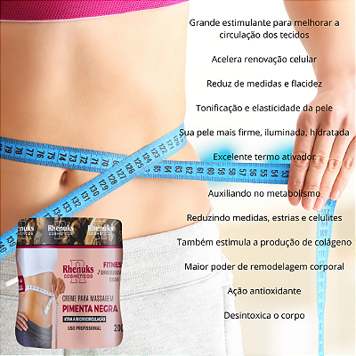 Creme de massagem pimenta negra 200g
