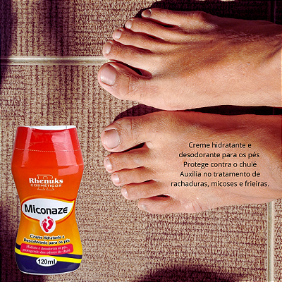 Creme hidratante e desodorante para os pés miconaze 120ml