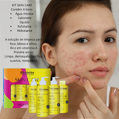 Kit skin care acne 800ml