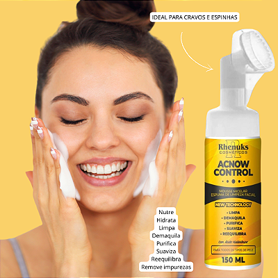 Mousse micelar acnow 150ml