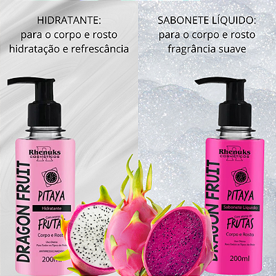 Sabonete líquido pitaya 200ml corpo e rosto
