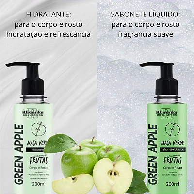 Hidratante maçã verde 200ml corpo e rosto