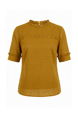 Blusa Cambraia Mostarda