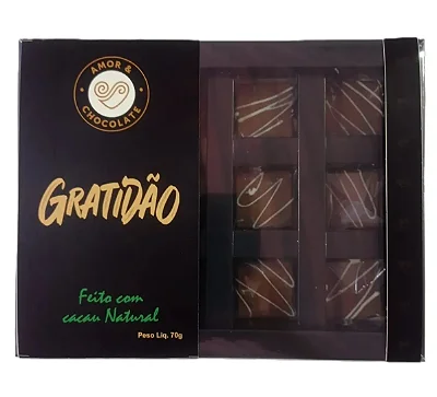 Display Gratidão 12 Tabletinhos Ao Leite