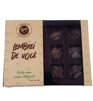 Display Lembrei de Você 12 Tabletinhos Ao Leite