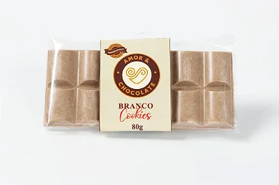 Barra 80g c/ Cookies Branco