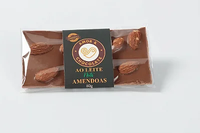 Barra 80g c/ Amêndoas Ao Leite