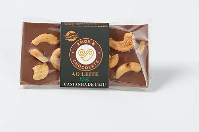 Barra 80g c/ Castanha de Caju Ao Leite