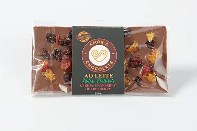 Barra 100g c/ Frutas Vermelhas Ao Leite