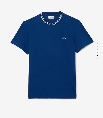 Camiseta Lacoste letreiro gola