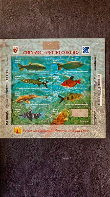Bloco - China 99 - Ano do Coelho - Brasil 1999