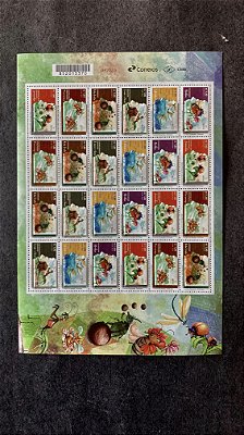 Folha de Selos Do Brasil Completa - Serie Mercosul - Insetos Benéficos - Brasil 2021 - Mint