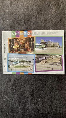 Bloco de Selos do Brasil - Serie América - Arquitetura - Brasil 2020 - Mint