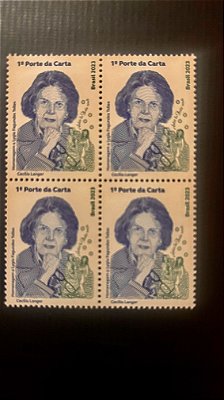 Quadra de Selos do Brasil - Homenagem a Lygia Fagundes Telles - 2023 - Mint - ref.646