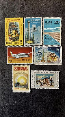 07 Selos do Brasil 1969 - Mint