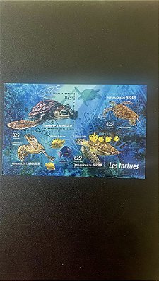 Bloco de Selos da Republique du Niger - Les Tortues - 2015 - ref.809