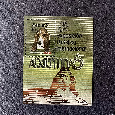 Bloco de Selos Estrangeiros - Exposicion Filatelica Internacional - Argentina 85 - Nicaragua - ref.48