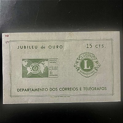 Bloco de Selos do Brasil - Jubileu de Ouro do Lions Club Internacional - Brasil 1967 - Novo - ref.52