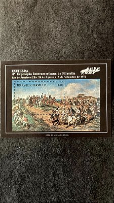 Bloco de Selos do Brasil - Propaganda da 4a. Exposição Interamericana de Filatelia - Exfilbra 1972 -  Mint