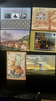 06 Blocos de Selos Comemorativos do Brasil - Mint - ref.68