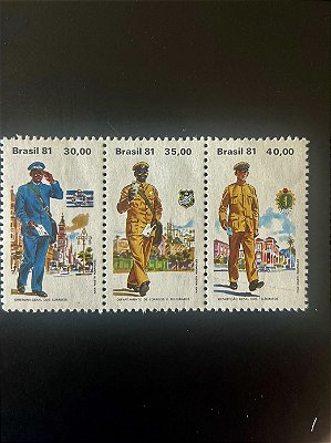 Série de Selos do Brasil - destacados do Bloco - Cinquentenario da Criação do DCT - 1981 - Mint- ref.72
