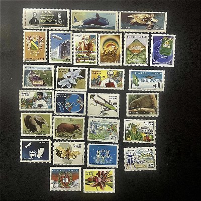 27 Selos Comemorativos do Brasil - Ano 1987 - 1988 - Mint - ref.75