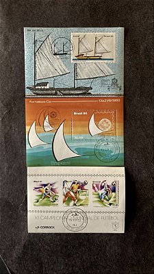 03 Blocos de Selos Comemorativos do Brasil - Mint