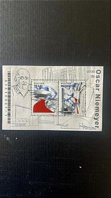 Bloco de Selos do Brasil - Obras de Oscar Niemeyer - Brasil 2008 - Mint - ref.516