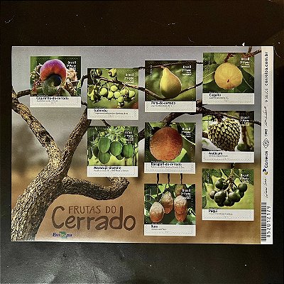 Bloco de Selos Comemorativos do Brasil - Frutas do Cerrado - 2016 - Mint - ref.806