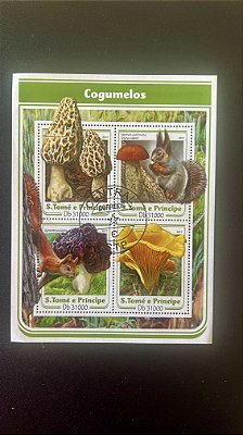 Bloco de Selos de S.Tomé e Príncipe - Cogumelos - ref.806