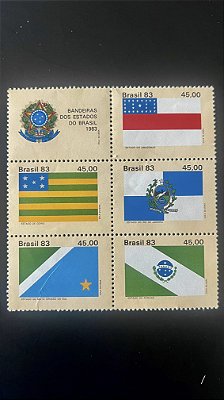 Série de Selos do Brasil - Bandeiras dos Estados do Brasil - 1983 - Mint - ref.806