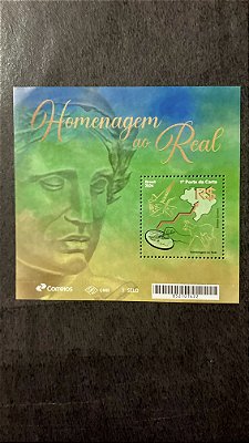 Bloco de Selos do Brasil - Homenagem ao Real - Brasil 2024 - Mint